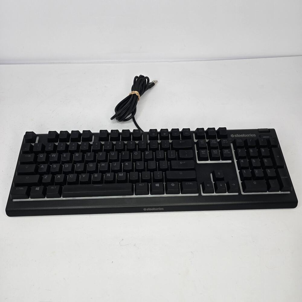 SteelSeries Apex 3 Wired Membrane Whisper Quiet Switch Gaming Keyboard - UDAC